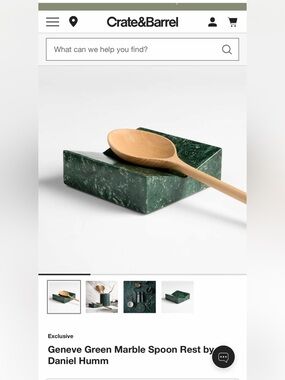 Geneve Green Marble Spoon Rest by Daniel Humm
